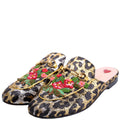 Leopard Embroidered Princetown Mules Size 38.5