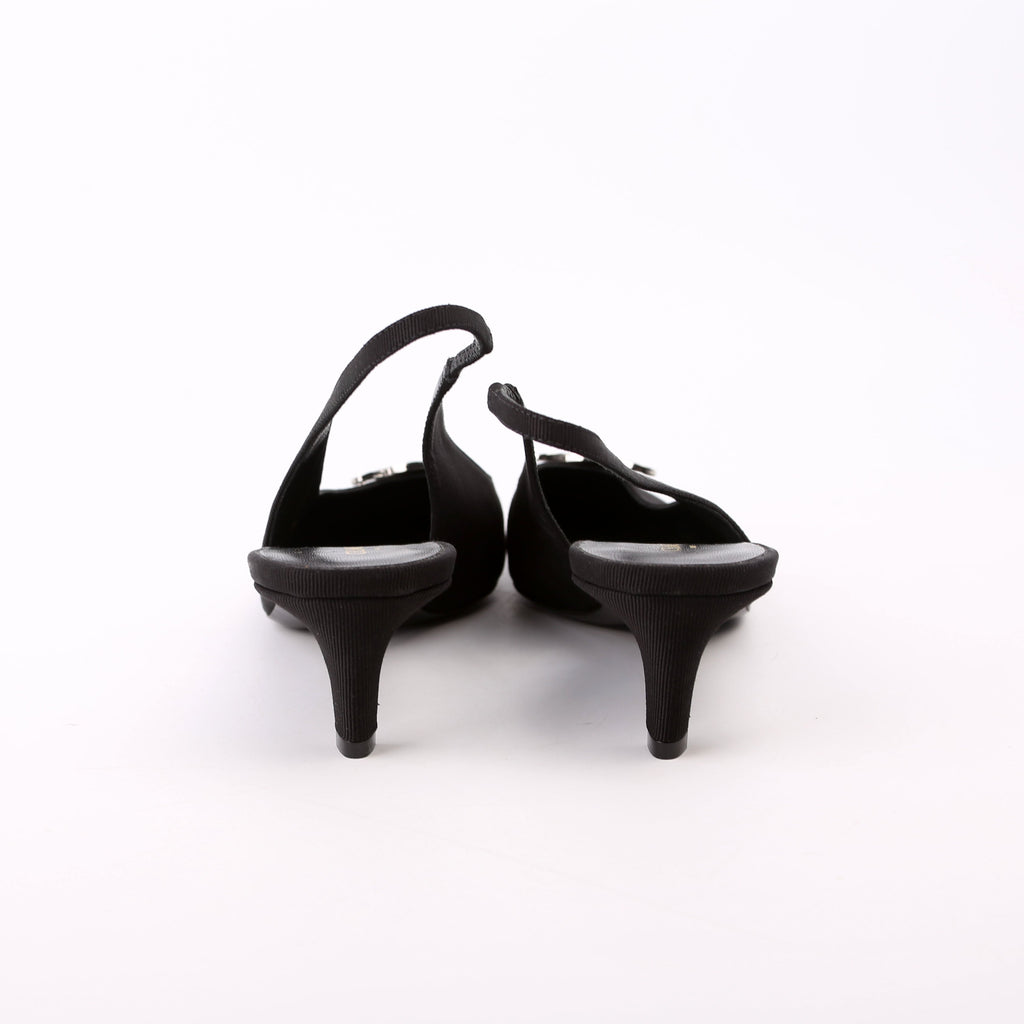 Triomphe Slingback Kitten Heels Size 36.5 Black