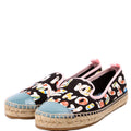 Fendi Roma Logo Canvas Espadrilles Size 36.5 Multicolor