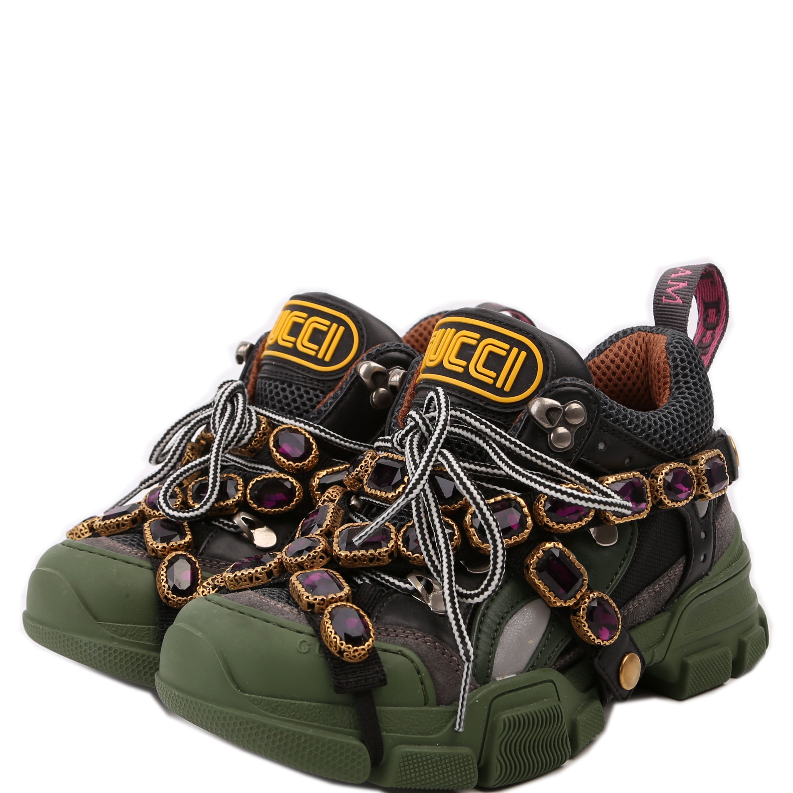 Flashtrek Jeweled Sneakers Size 34 Green