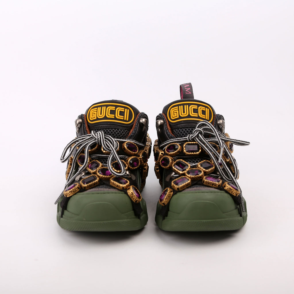 Flashtrek Jeweled Sneakers Size 34 Green
