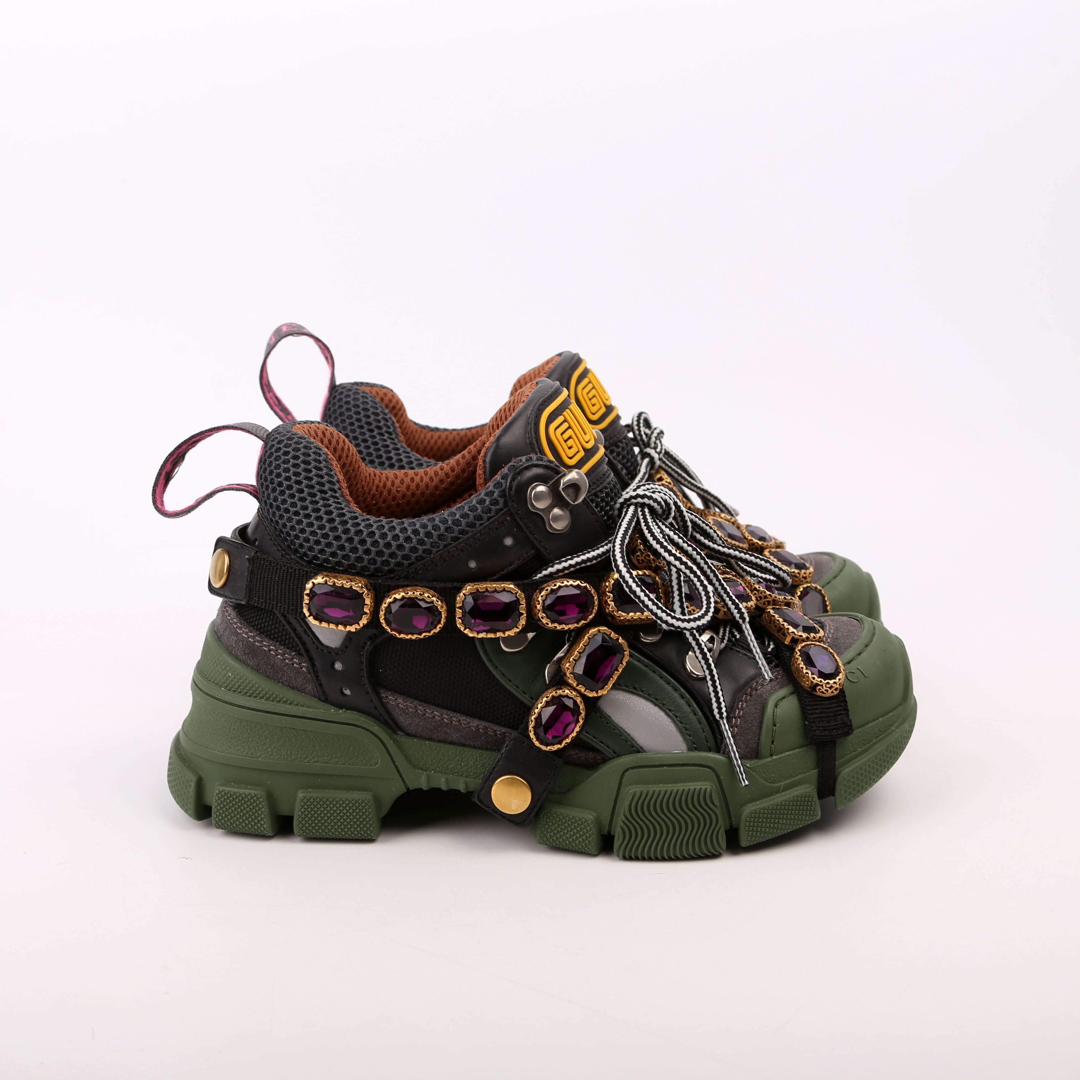 Flashtrek Jeweled Sneakers Size 34 Green