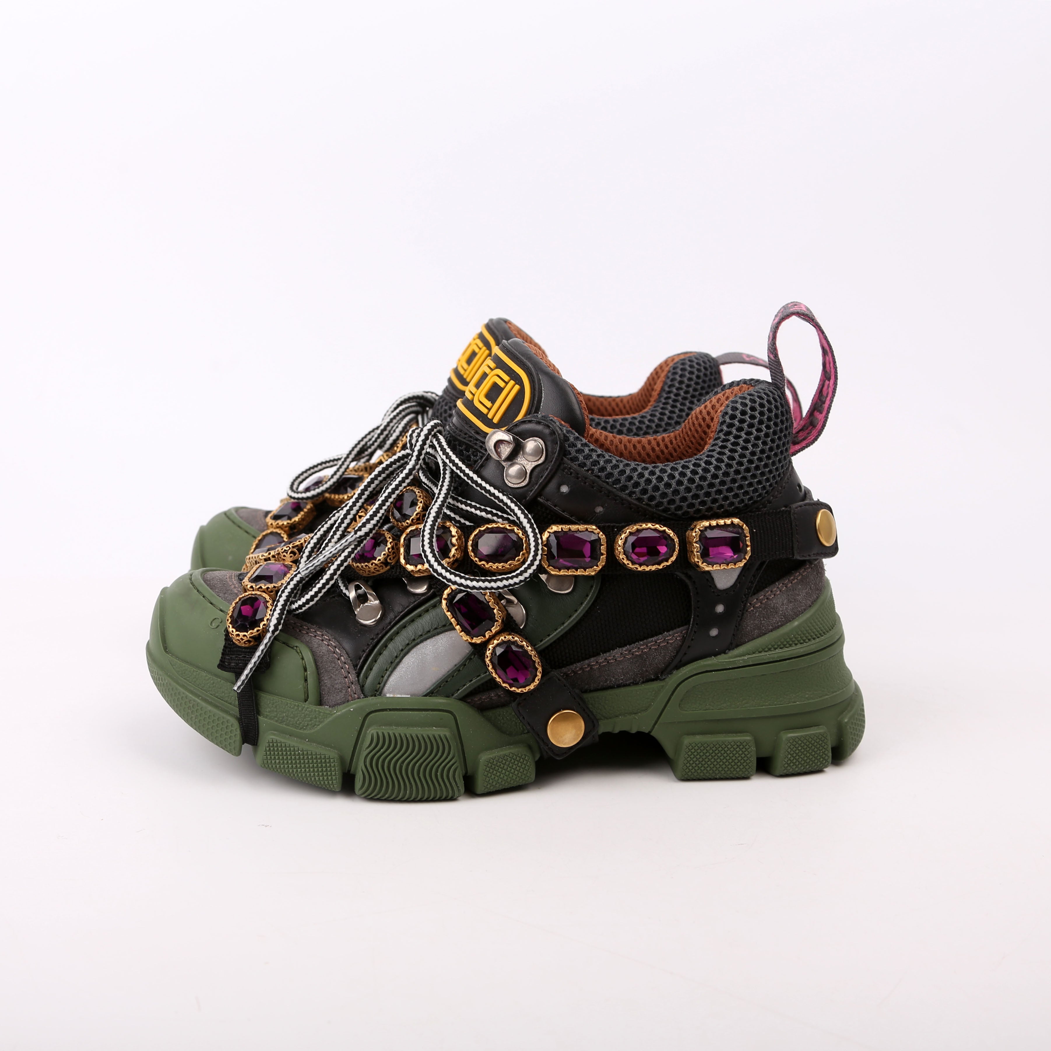 Flashtrek Jeweled Sneakers Size 34 Green
