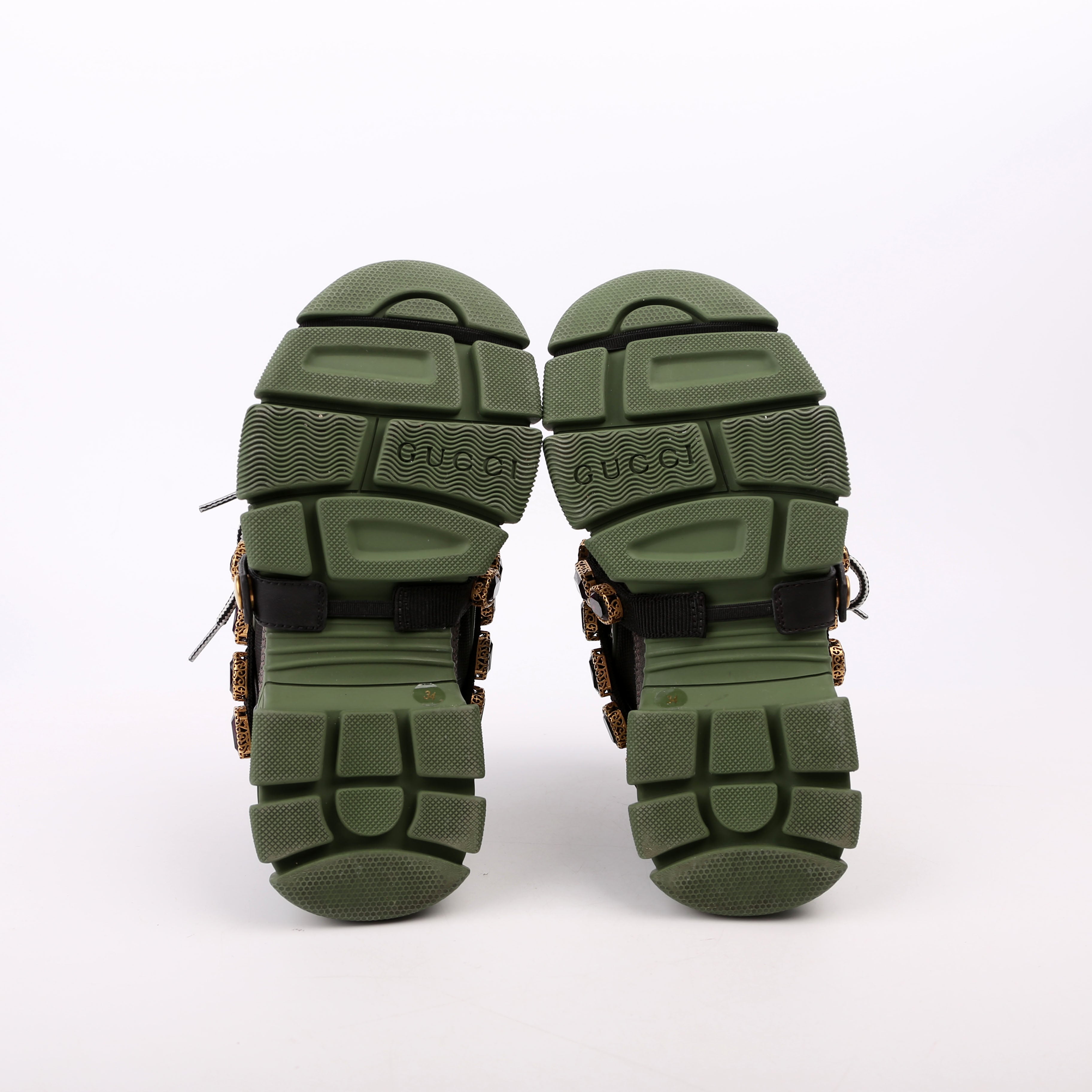 Flashtrek Jeweled Sneakers Size 34 Green