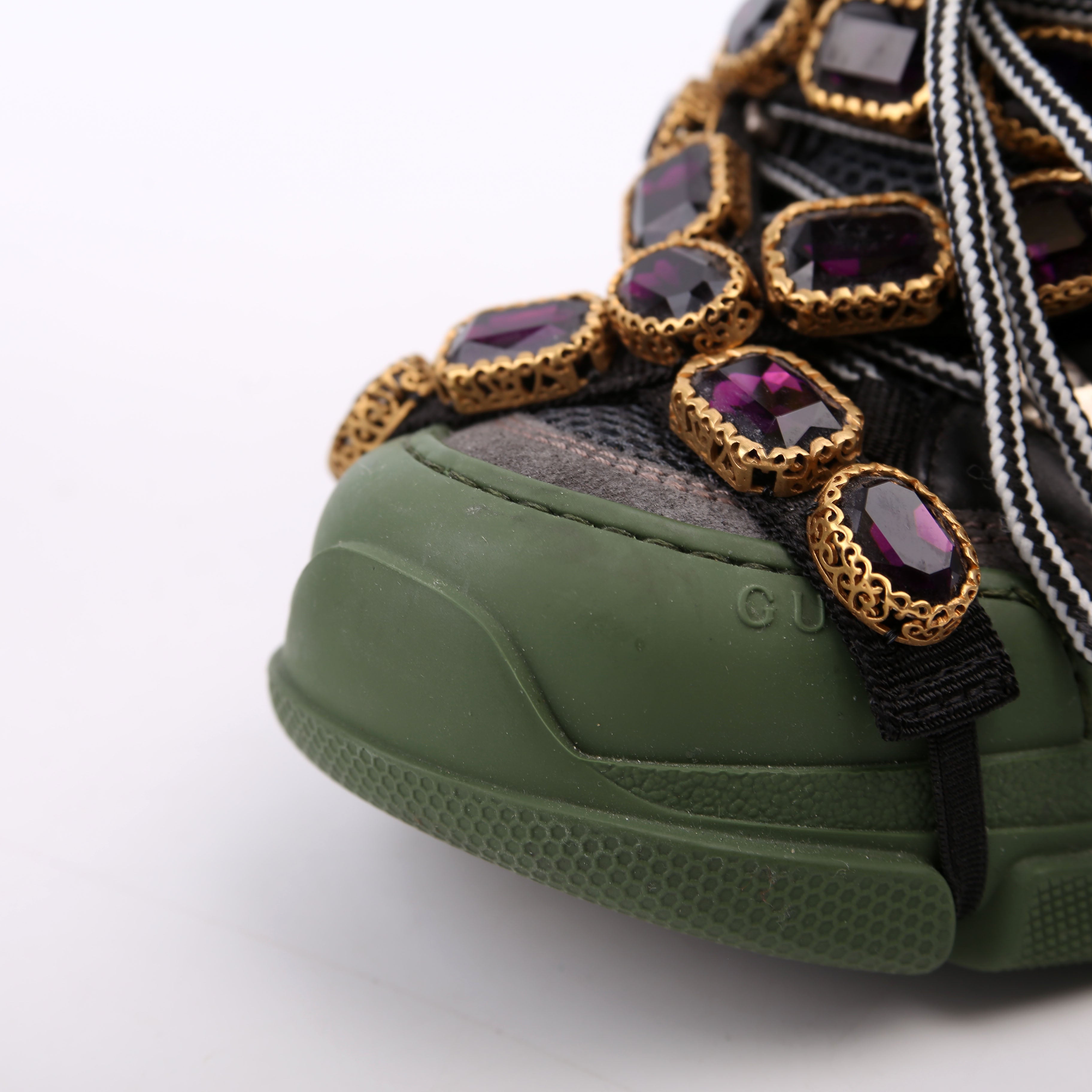 Flashtrek Jeweled Sneakers Size 34 Green