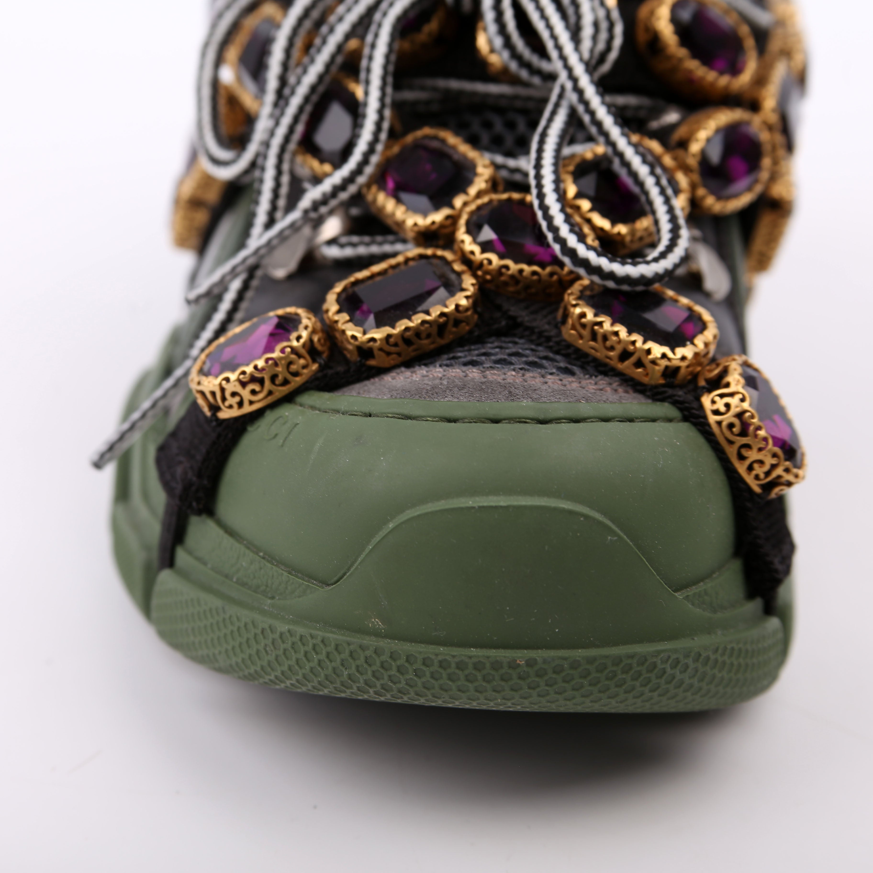 Flashtrek Jeweled Sneakers Size 34 Green
