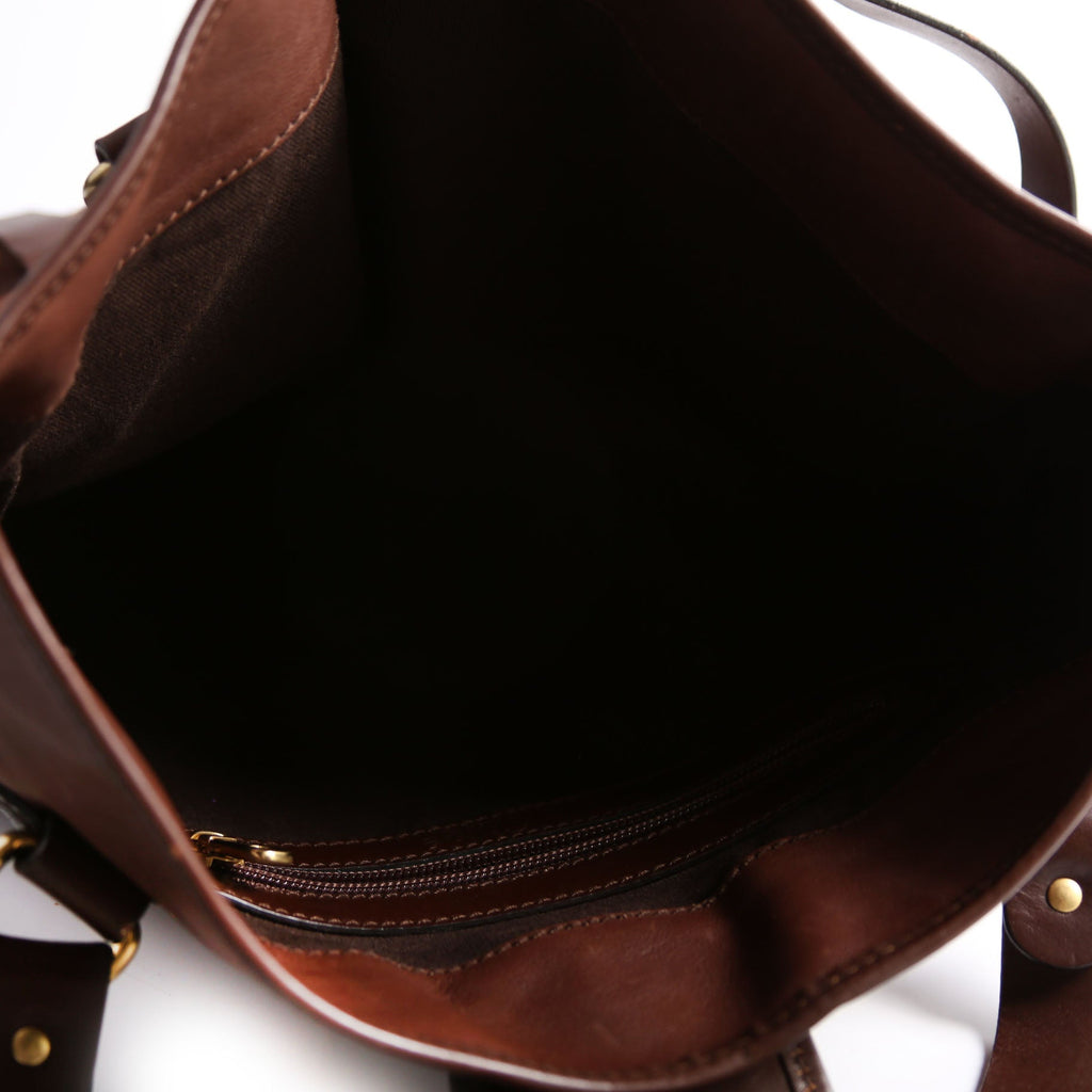 Kerala Large Tote Leather Brown