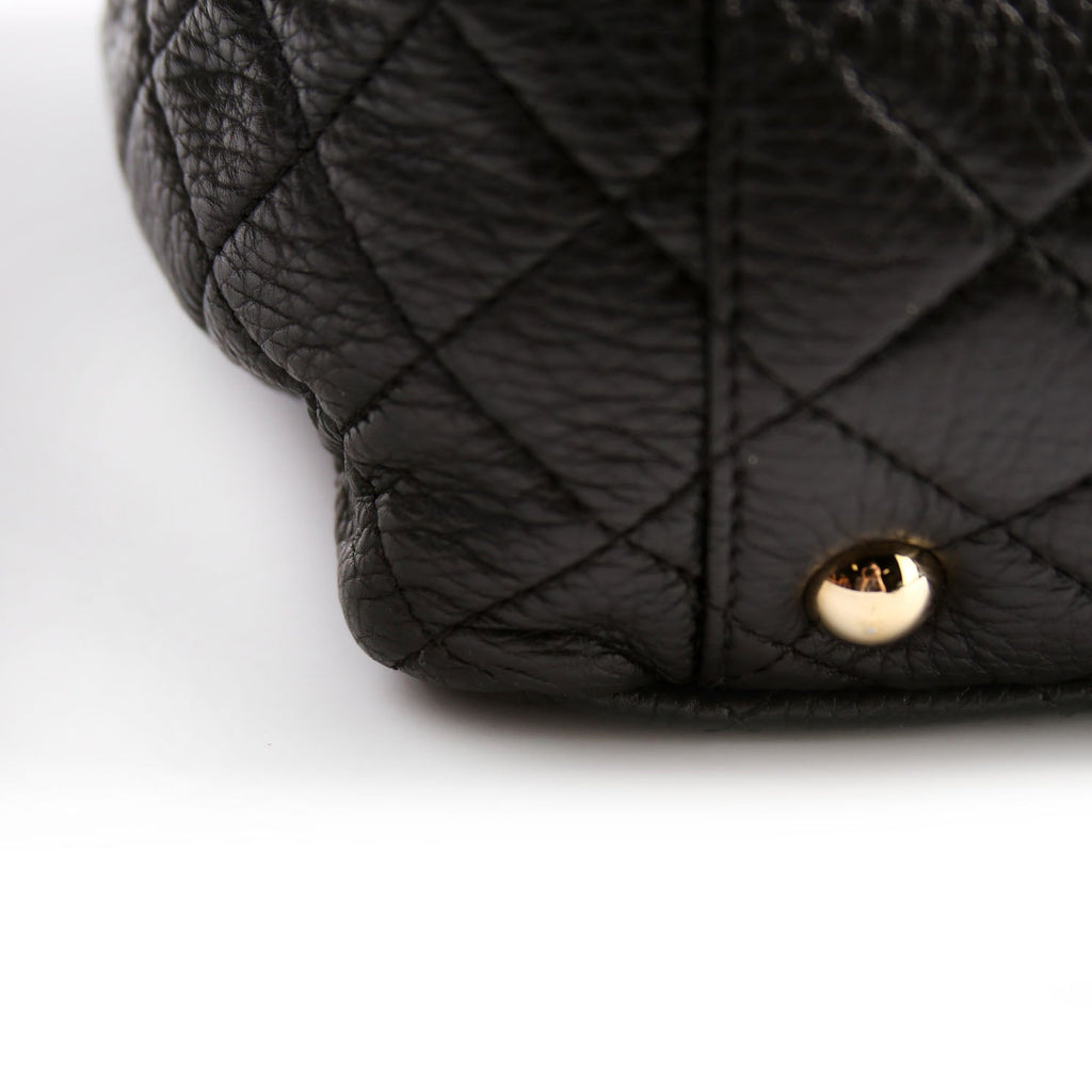 XXL Travel Flap Bag Calfskin Black
