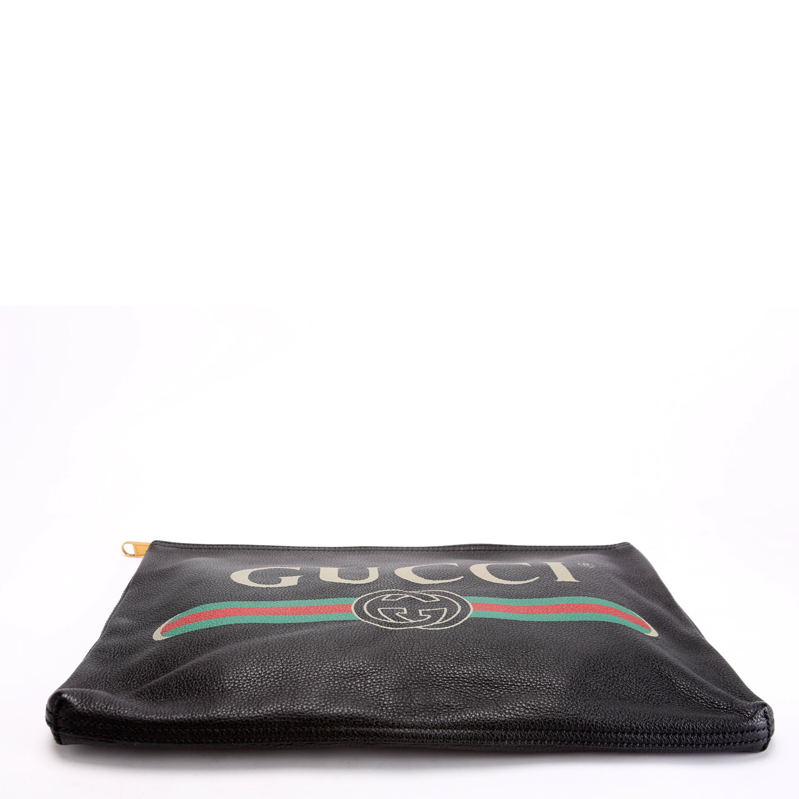 500984 Retro Logo Portfolio Large Pouch Black