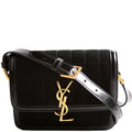 Solferino Shoulder Bag Leather/Suede 739139 Black