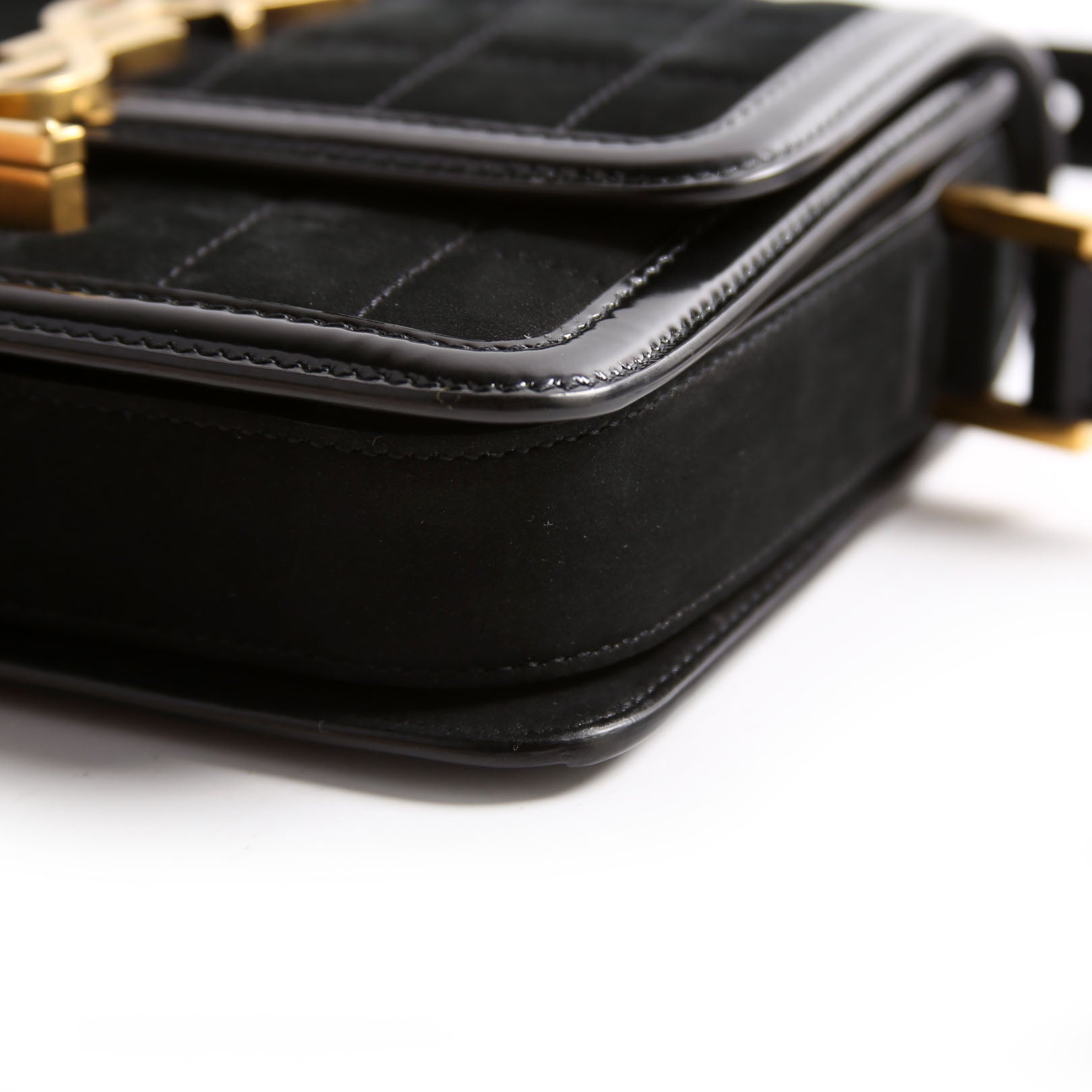 Solferino Shoulder Bag Leather/Suede 739139 Black