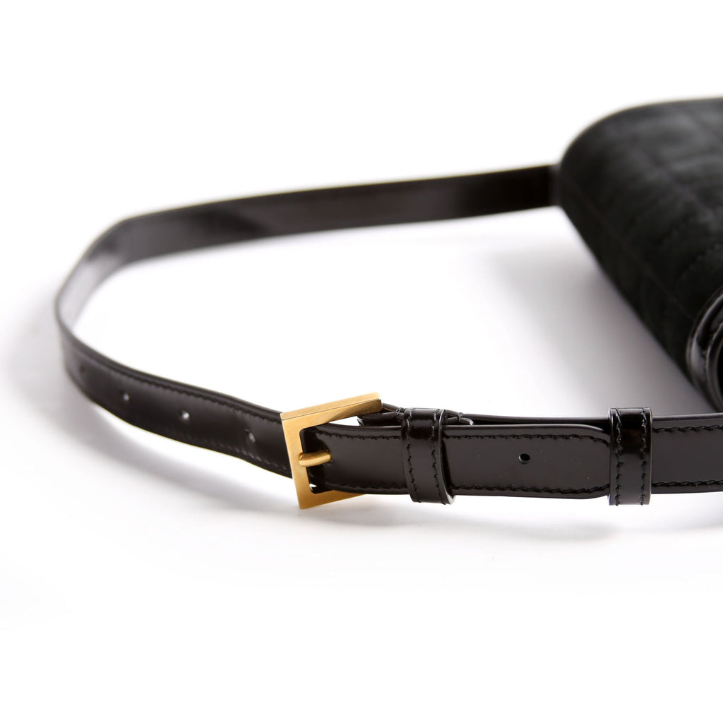 Solferino Shoulder Bag Leather/Suede 739139 Black