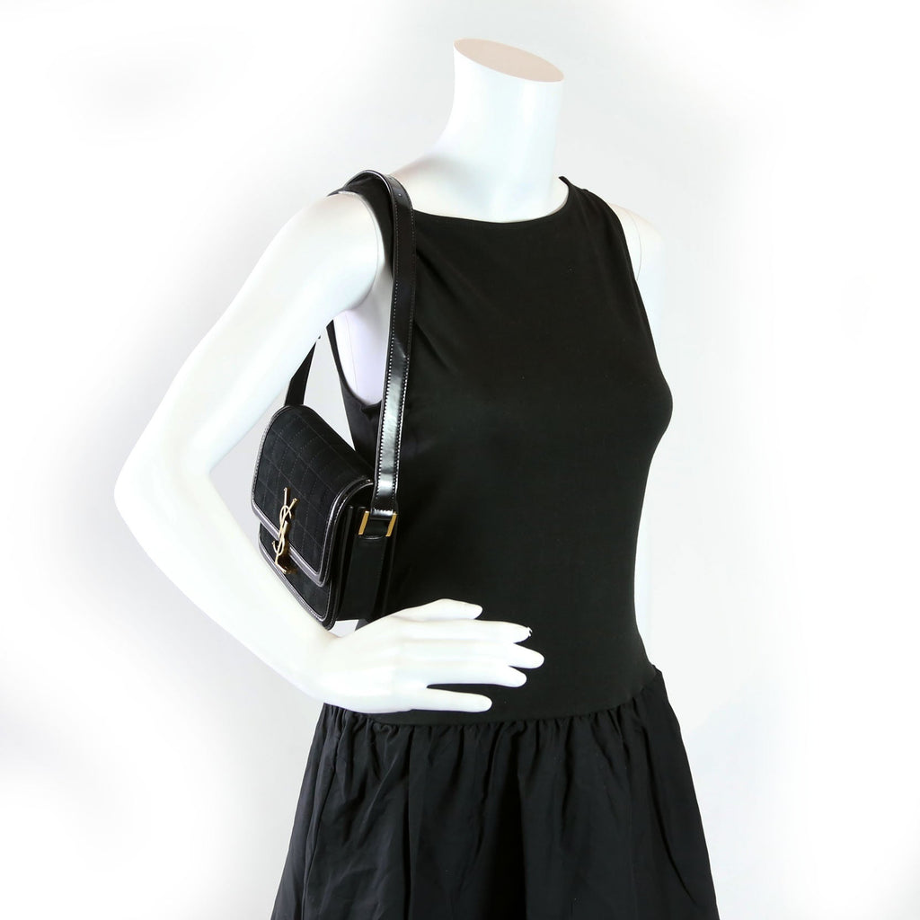 Solferino Shoulder Bag Leather/Suede 739139 Black
