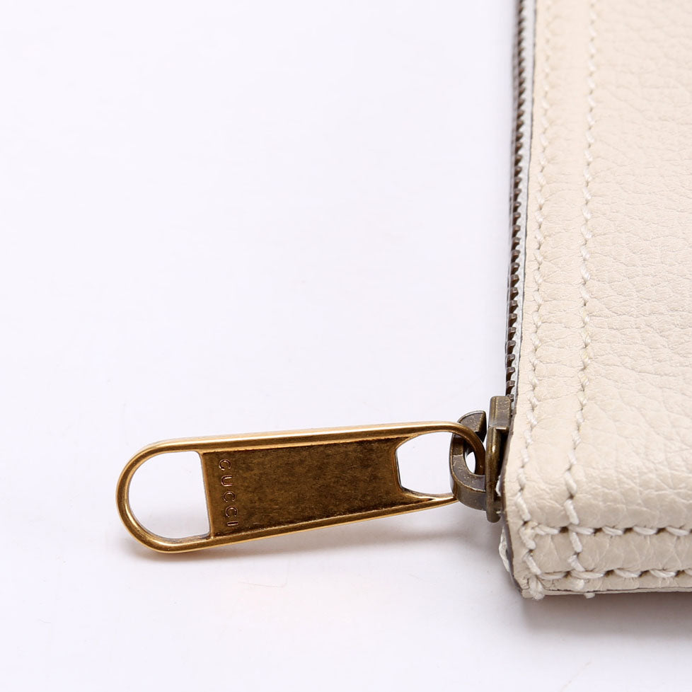 Gucci 500984 Retro Logo Portfolio Large Pouch White