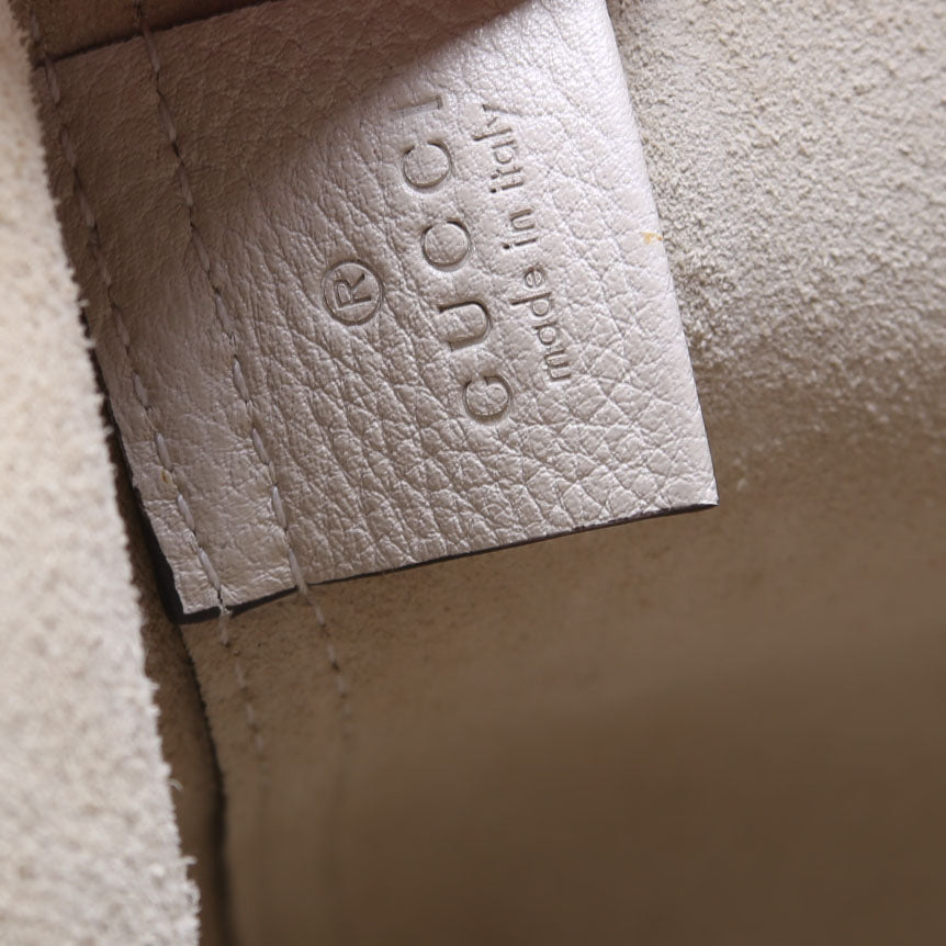 Gucci 500984 Retro Logo Portfolio Large Pouch White