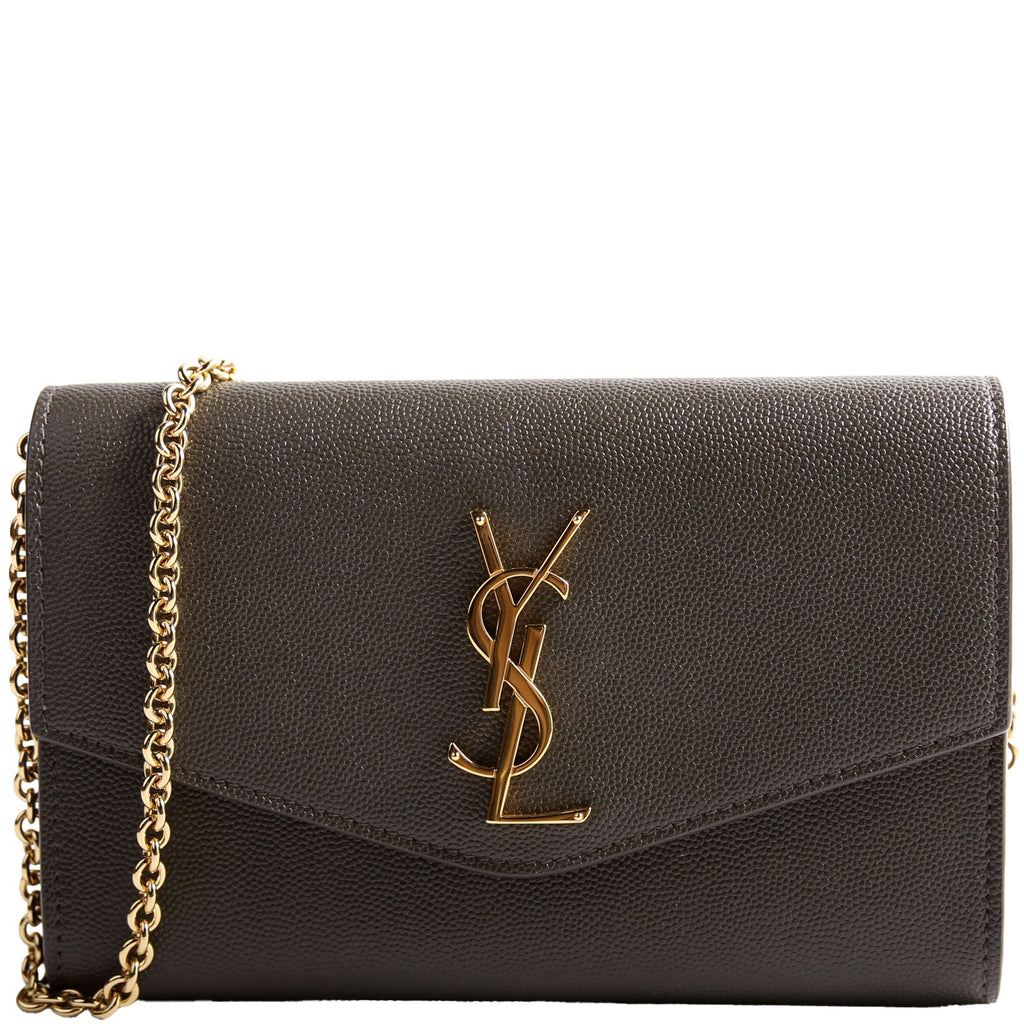 Uptown Chain Wallet Grain 607788 Gray