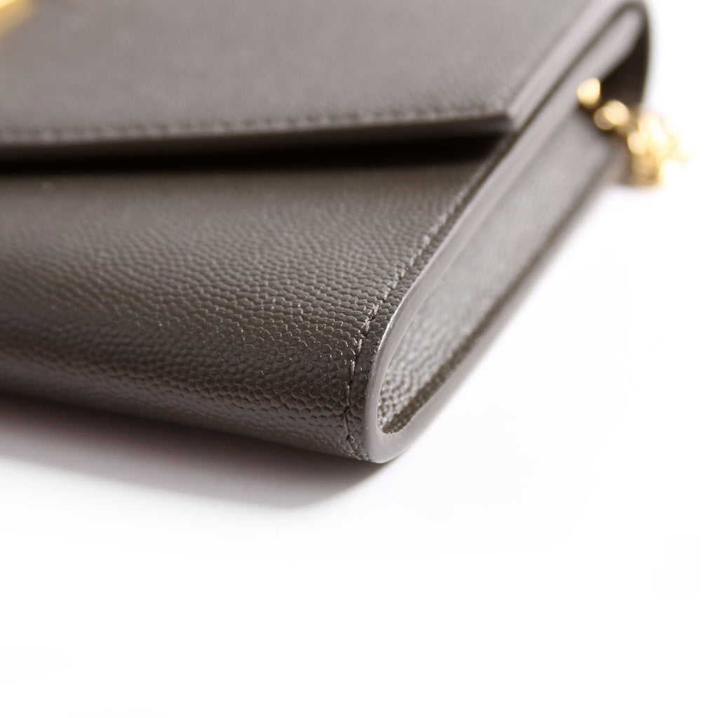 Uptown Chain Wallet Grain 607788 Gray