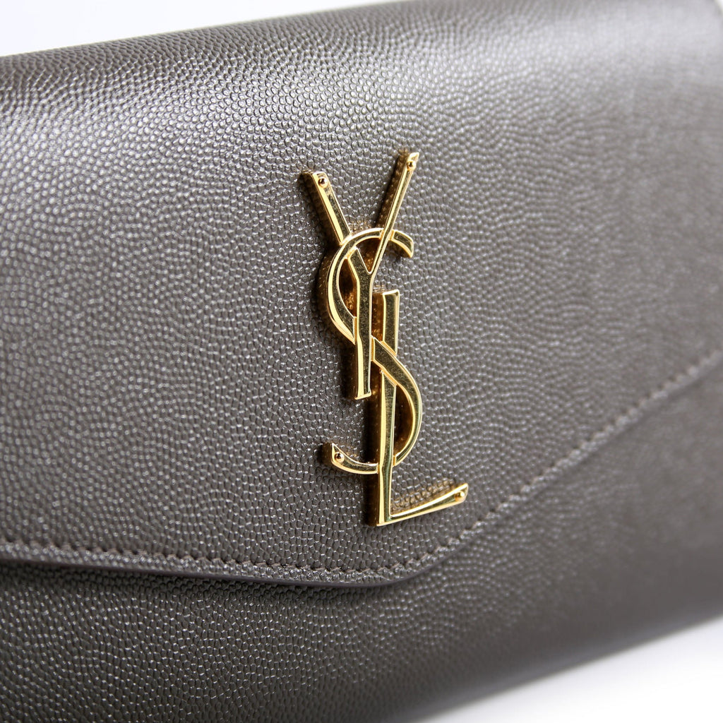 Uptown Chain Wallet Grain 607788 Gray