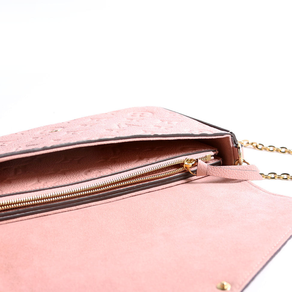 Pochette Felicie Empreinte Pink