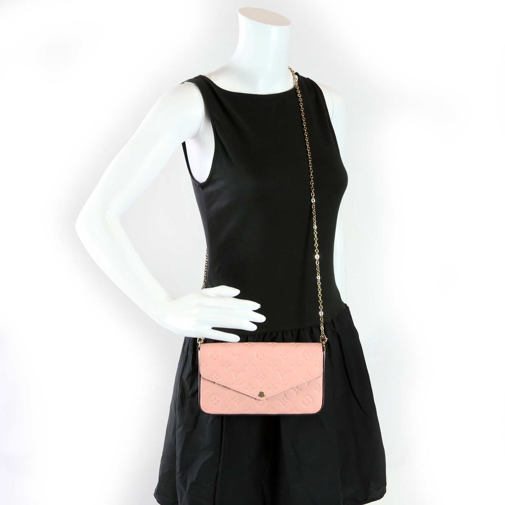 Pochette Felicie Empreinte Pink