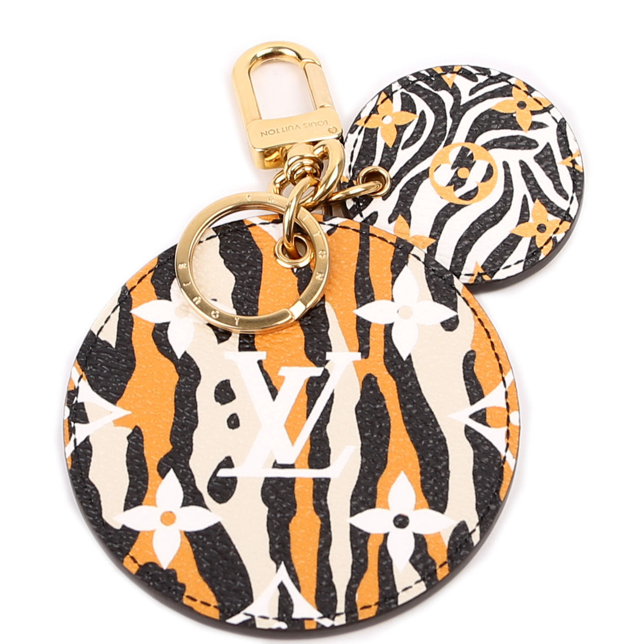 Bag Charm/Key Ring Giant Jungle Black/Orange