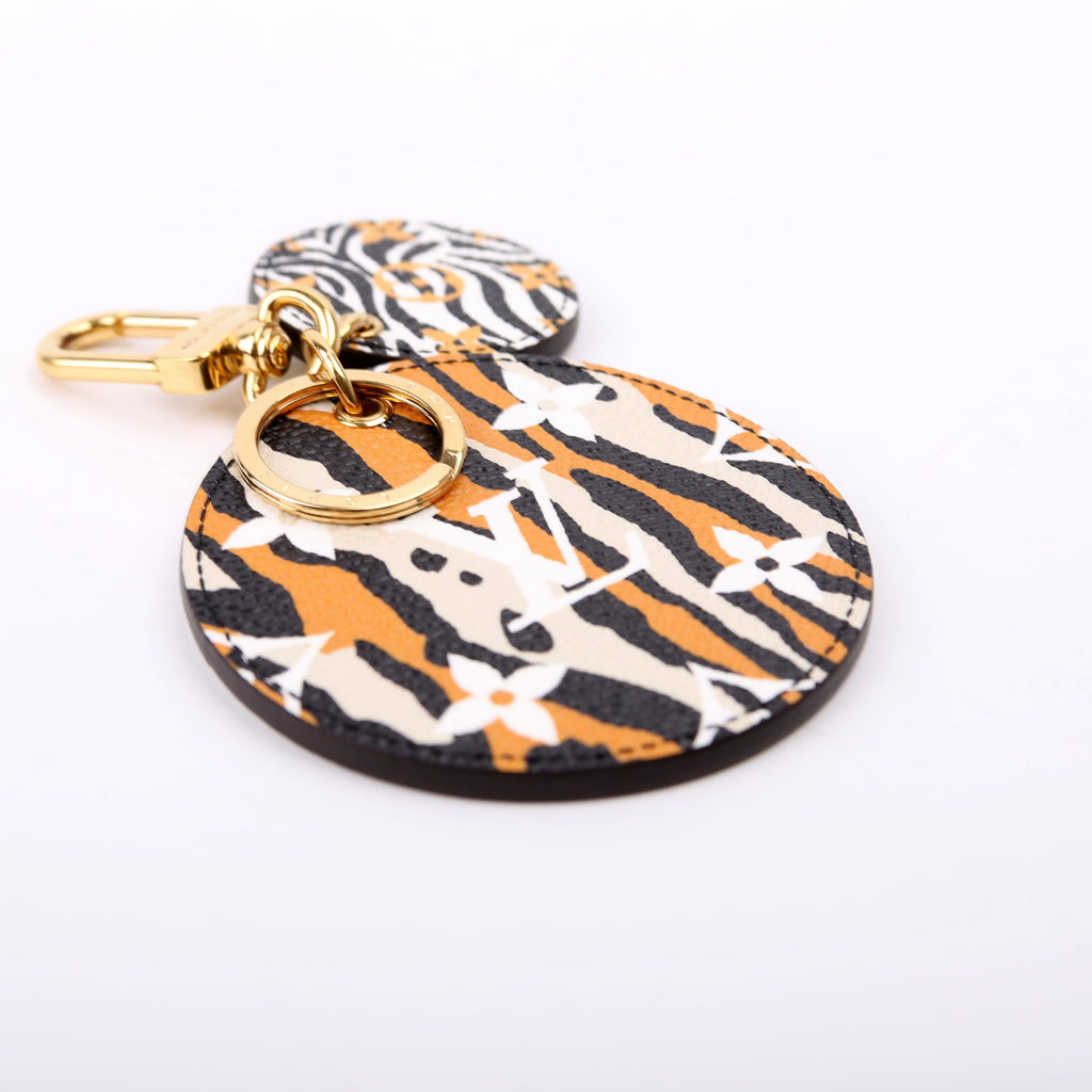 Bag Charm/Key Ring Giant Jungle Black/Orange