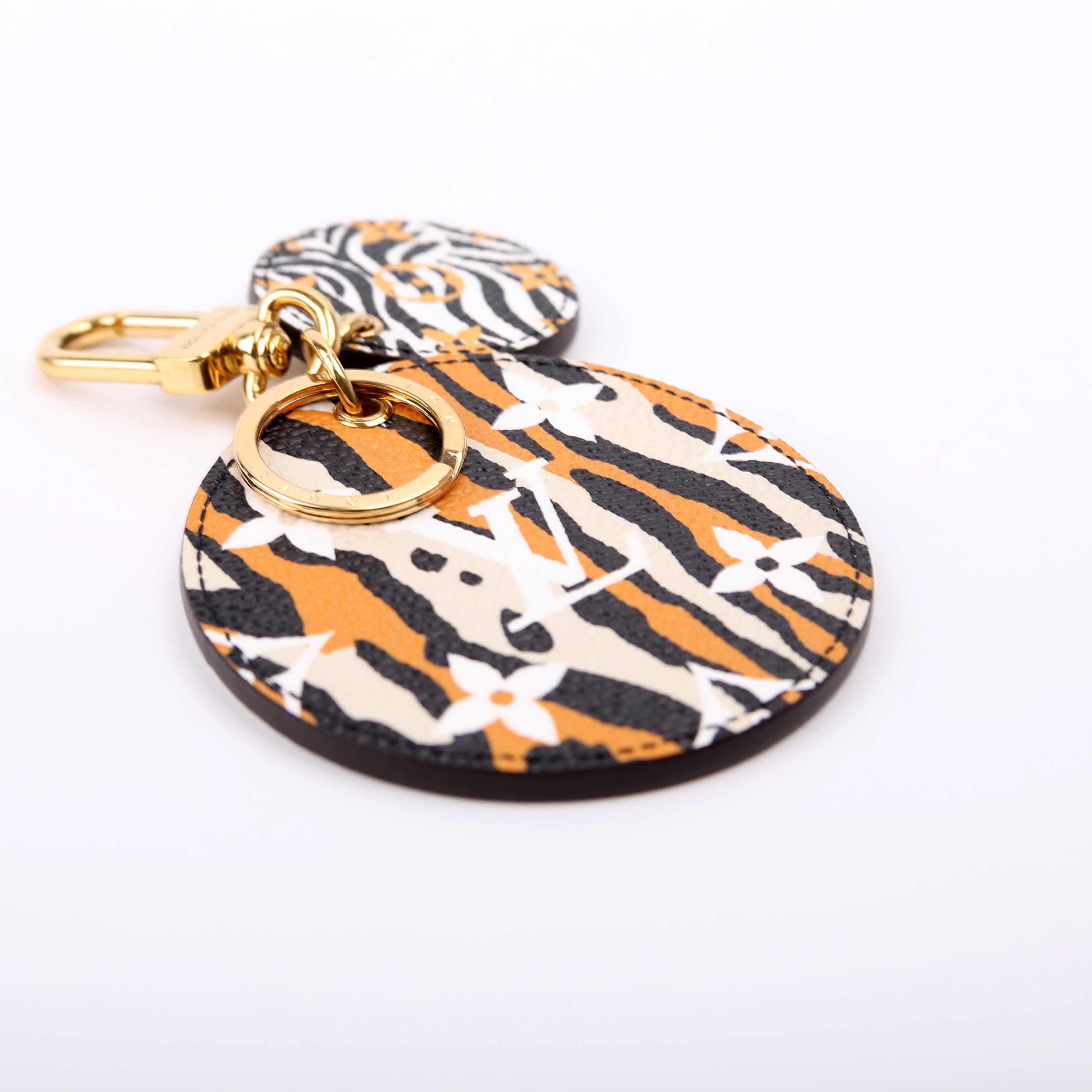 Bag Charm/Key Ring Giant Jungle Black/Orange