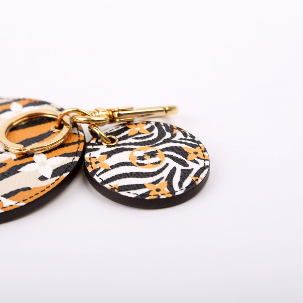 Bag Charm/Key Ring Giant Jungle Black/Orange