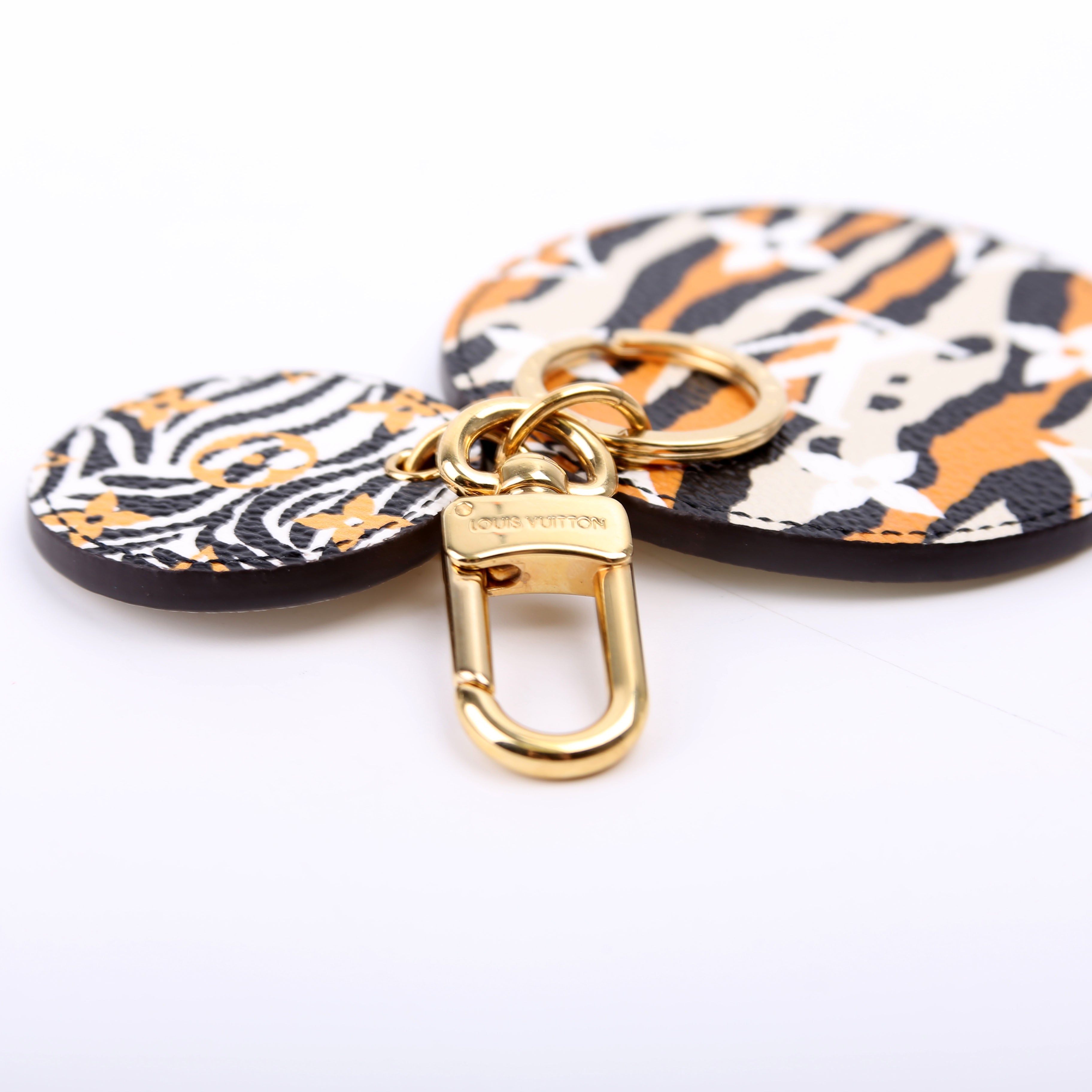 Bag Charm/Key Ring Giant Jungle Black/Orange