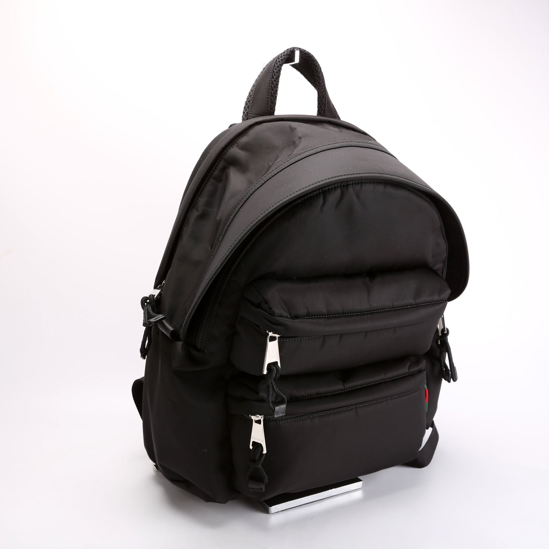 800265 Logo Nylon Backpack Medium Black