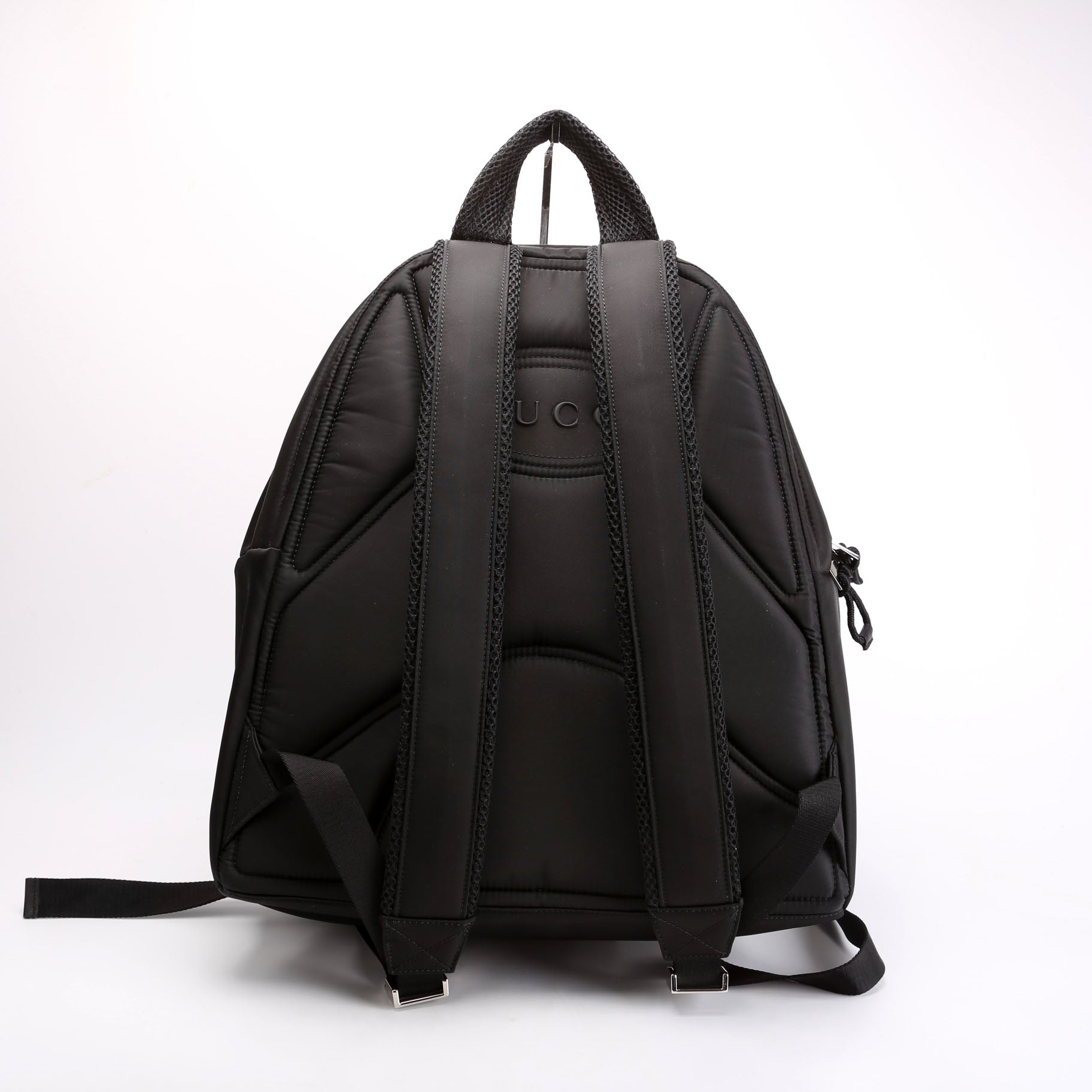 800265 Logo Nylon Backpack Medium Black