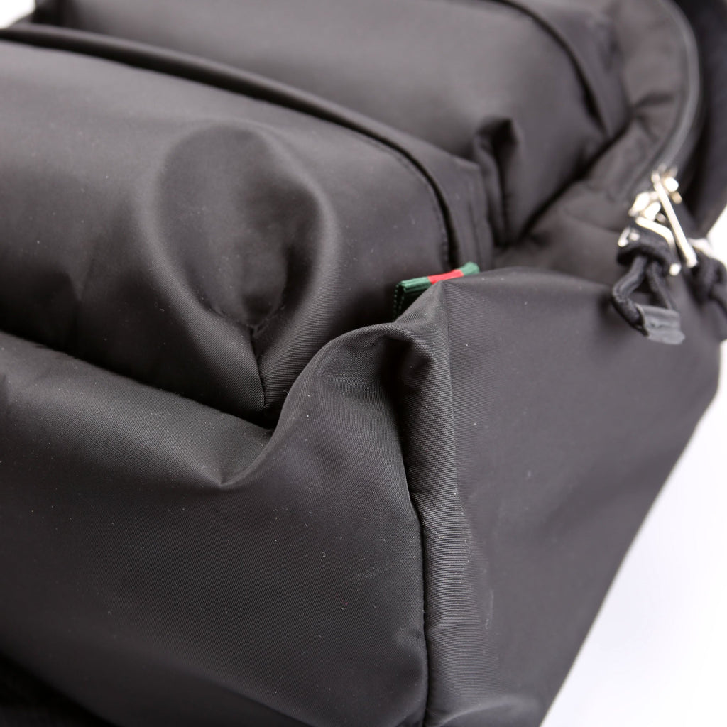 800265 Logo Nylon Backpack Medium Black