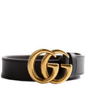 414516 GG Marmont Belt Size 75/30 Black
