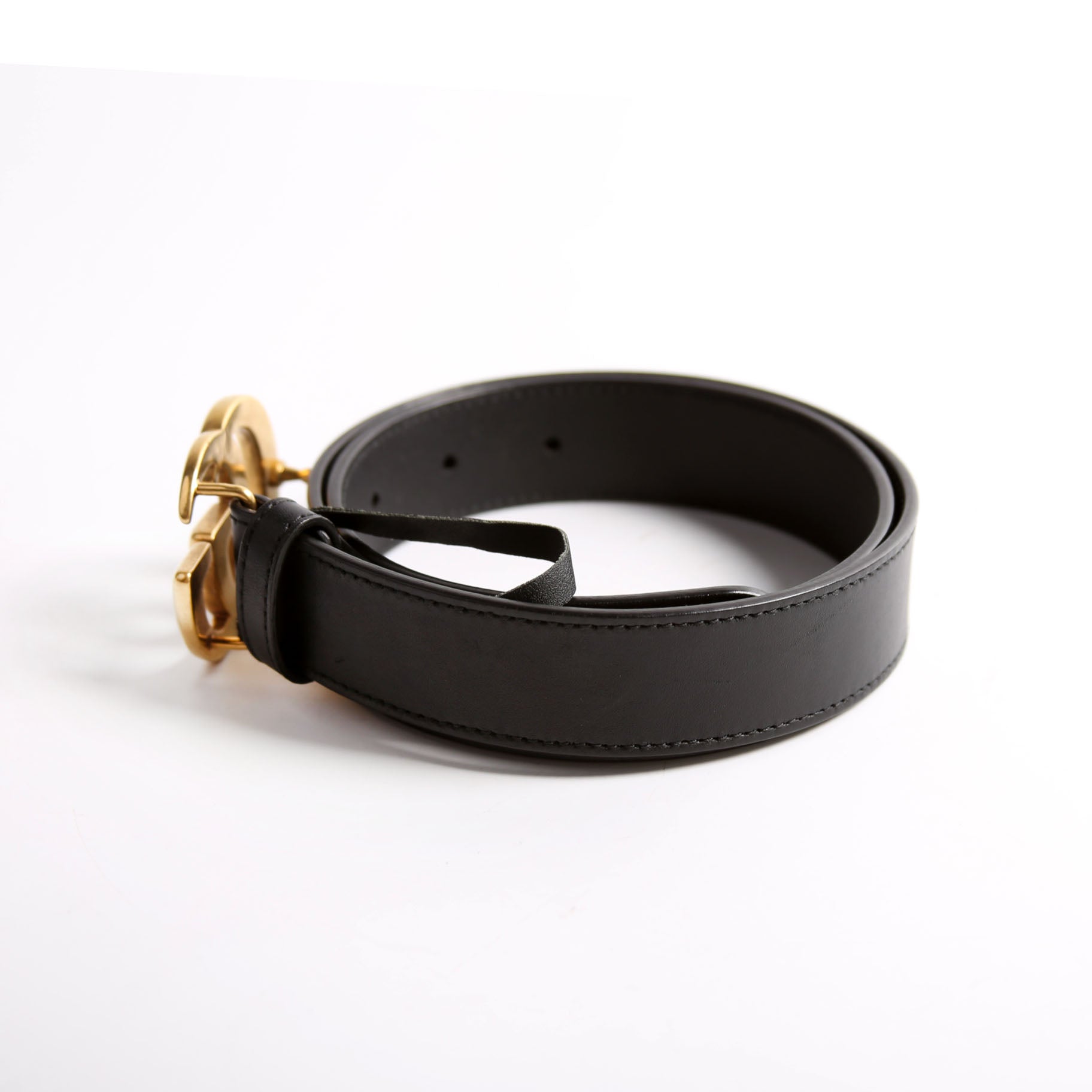 414516 GG Marmont Belt Size 75/30 Black