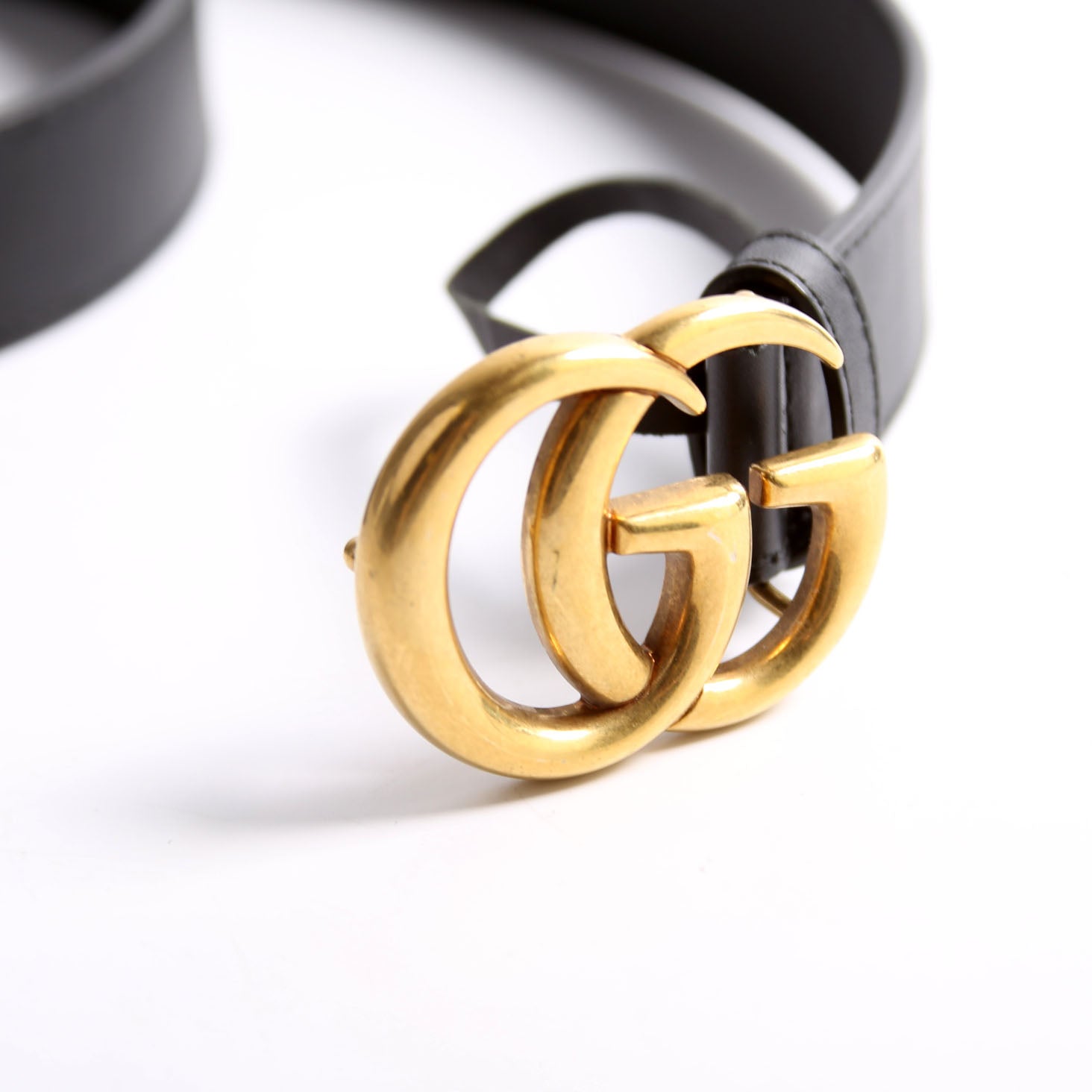 414516 GG Marmont Belt Size 75/30 Black