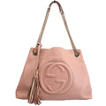 Gucci 308982 Soho Leather Shoulder Medium Tan