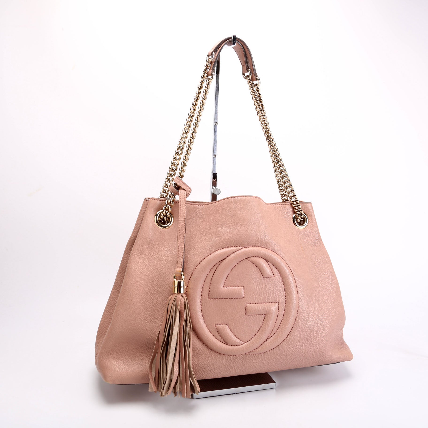 Gucci 308982 Soho Leather Shoulder Medium Tan