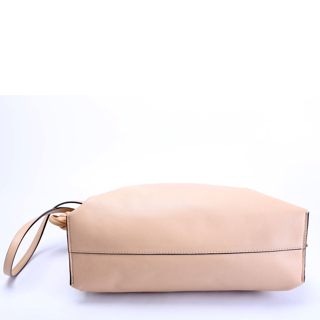 Flamenco Knot Clutch Calfskin Small Tan