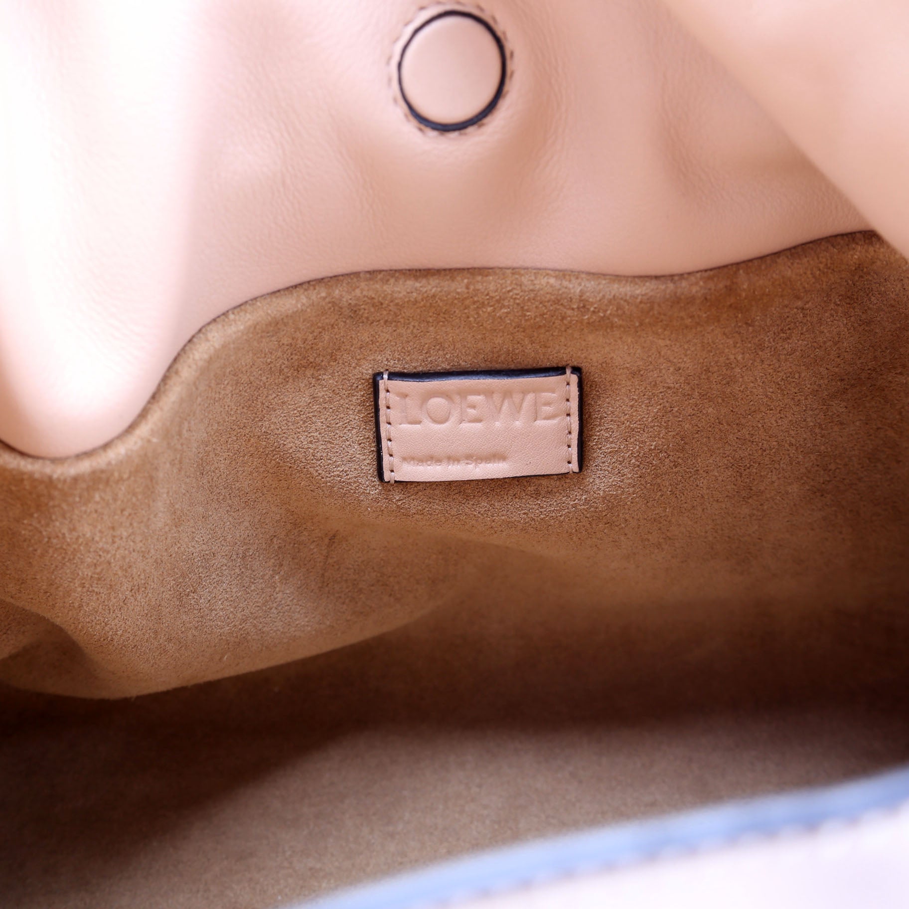 Flamenco Knot Clutch Calfskin Small Tan