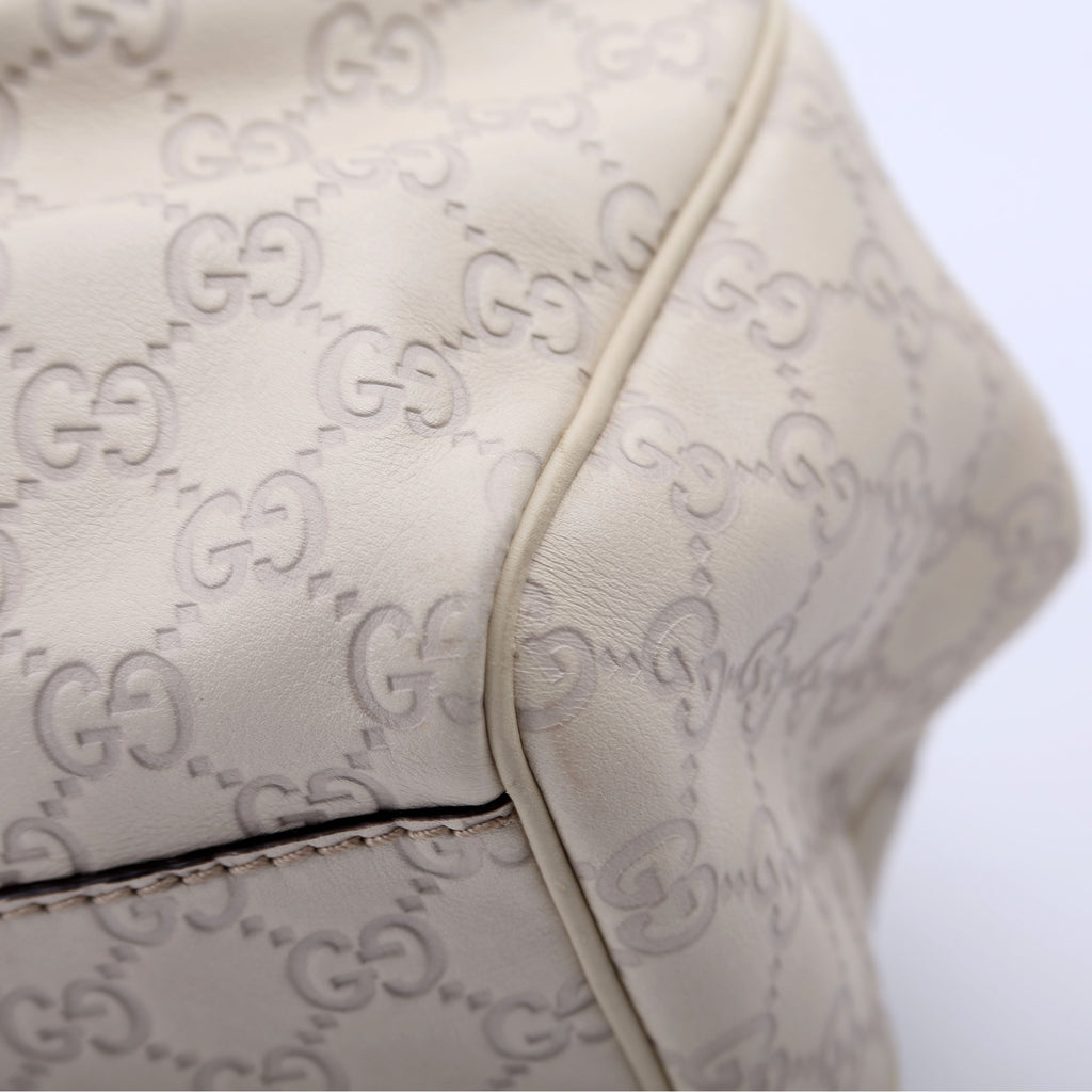 211944 Sukey GG Leather Medium Cream