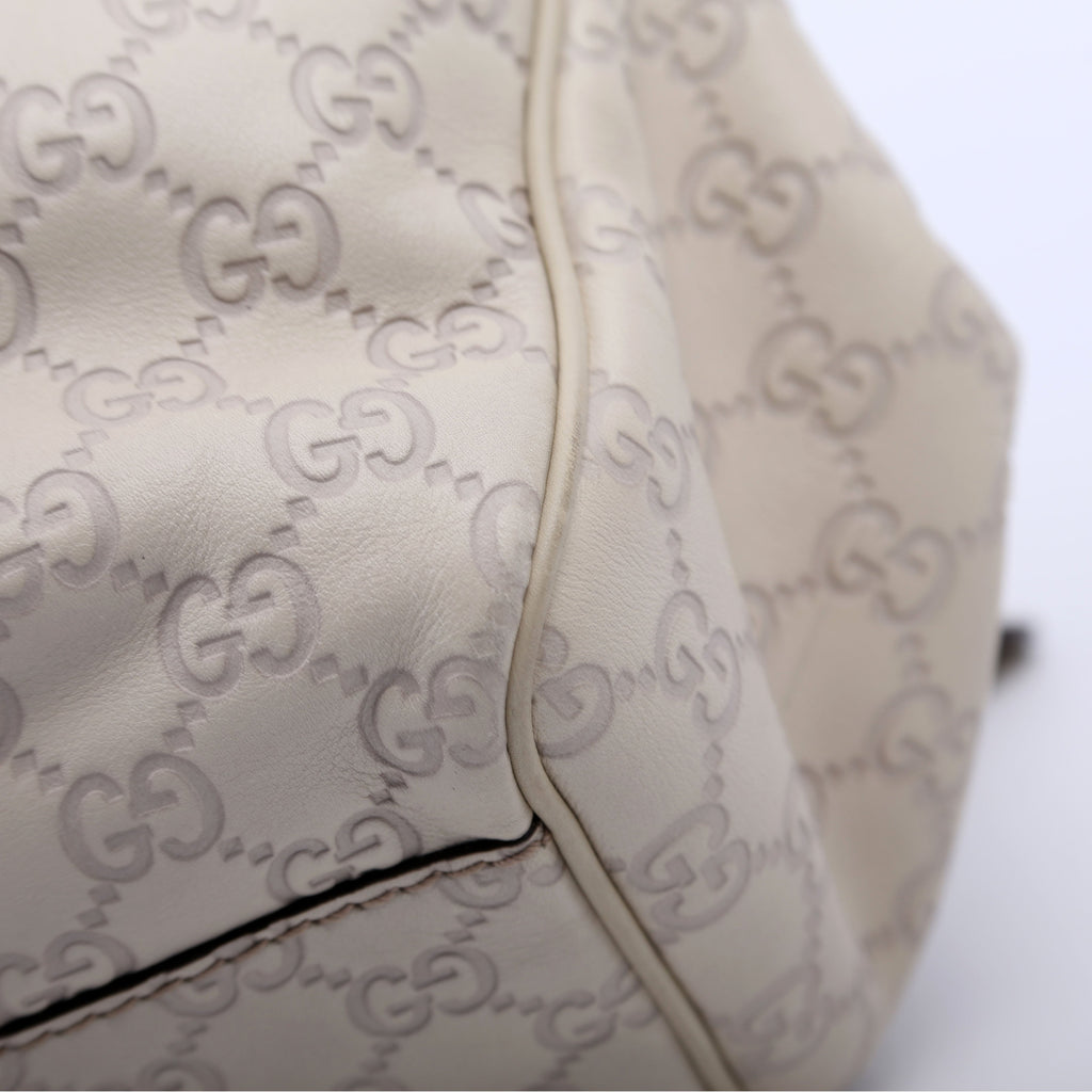 211944 Sukey GG Leather Medium Cream