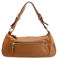 Vitello Daino Small Hobo Vintage Brown