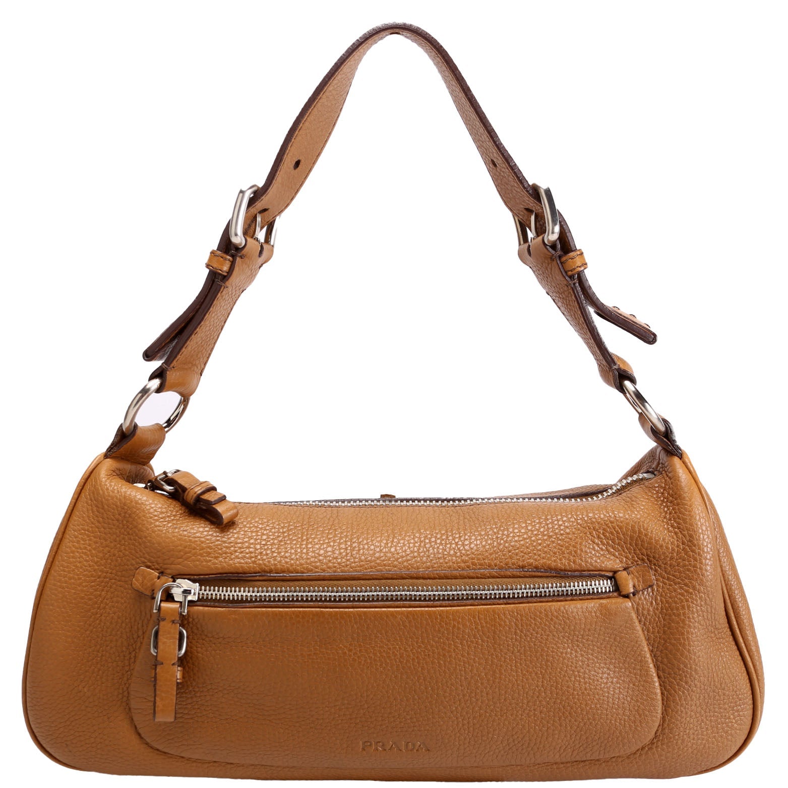Vitello Daino Small Hobo Vintage Brown
