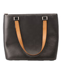 Stockton Monogram Matte Leather Gray