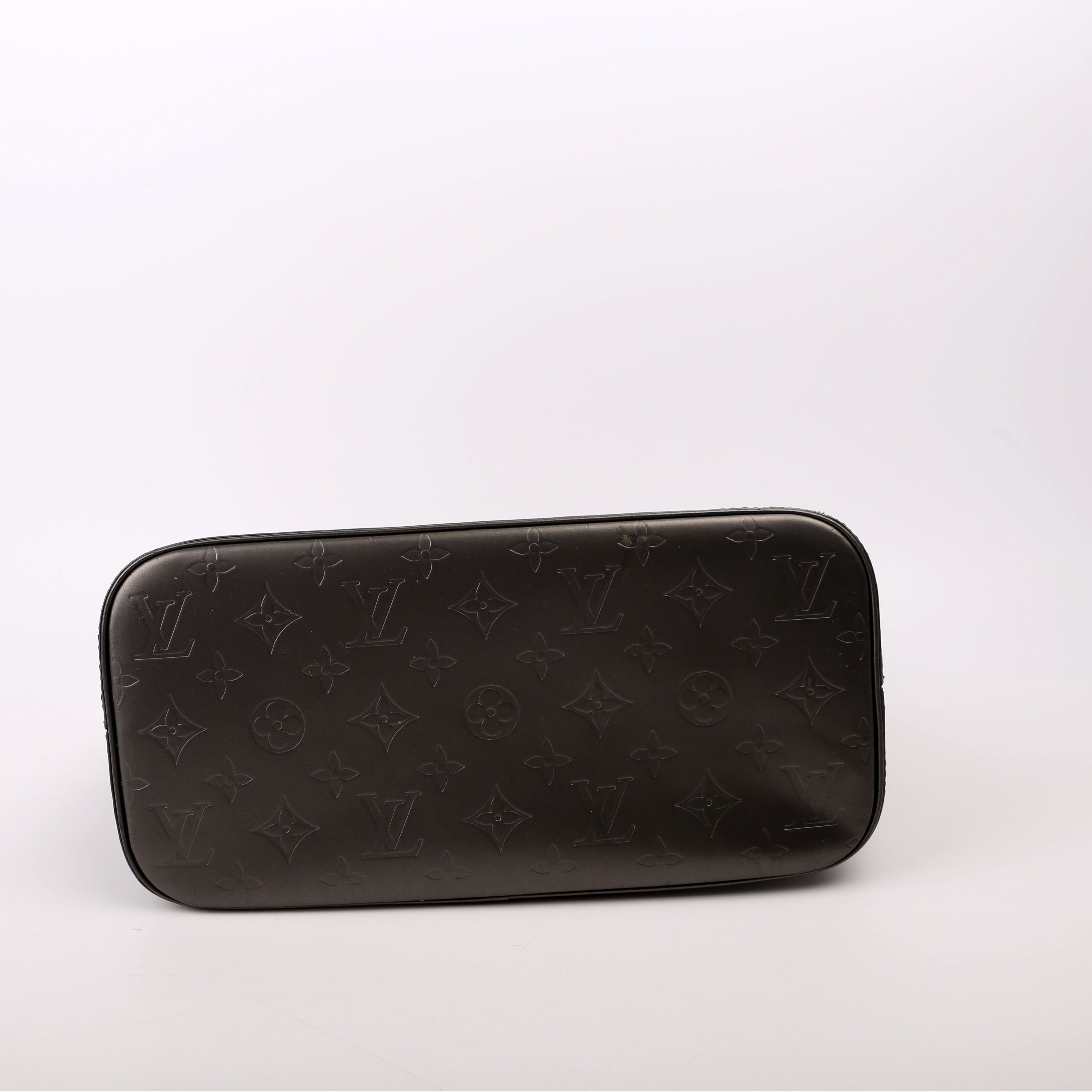 Stockton Monogram Matte Leather Gray