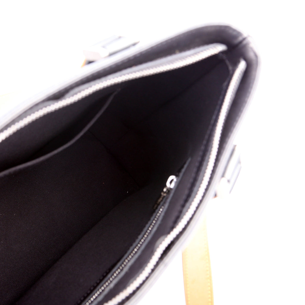 Stockton Monogram Matte Leather Gray