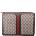 523359 GG Supreme Ophidia Portfolio Clutch Brown