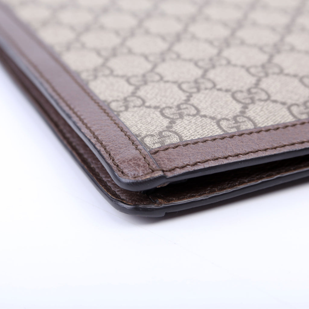 523359 GG Supreme Ophidia Portfolio Clutch Brown