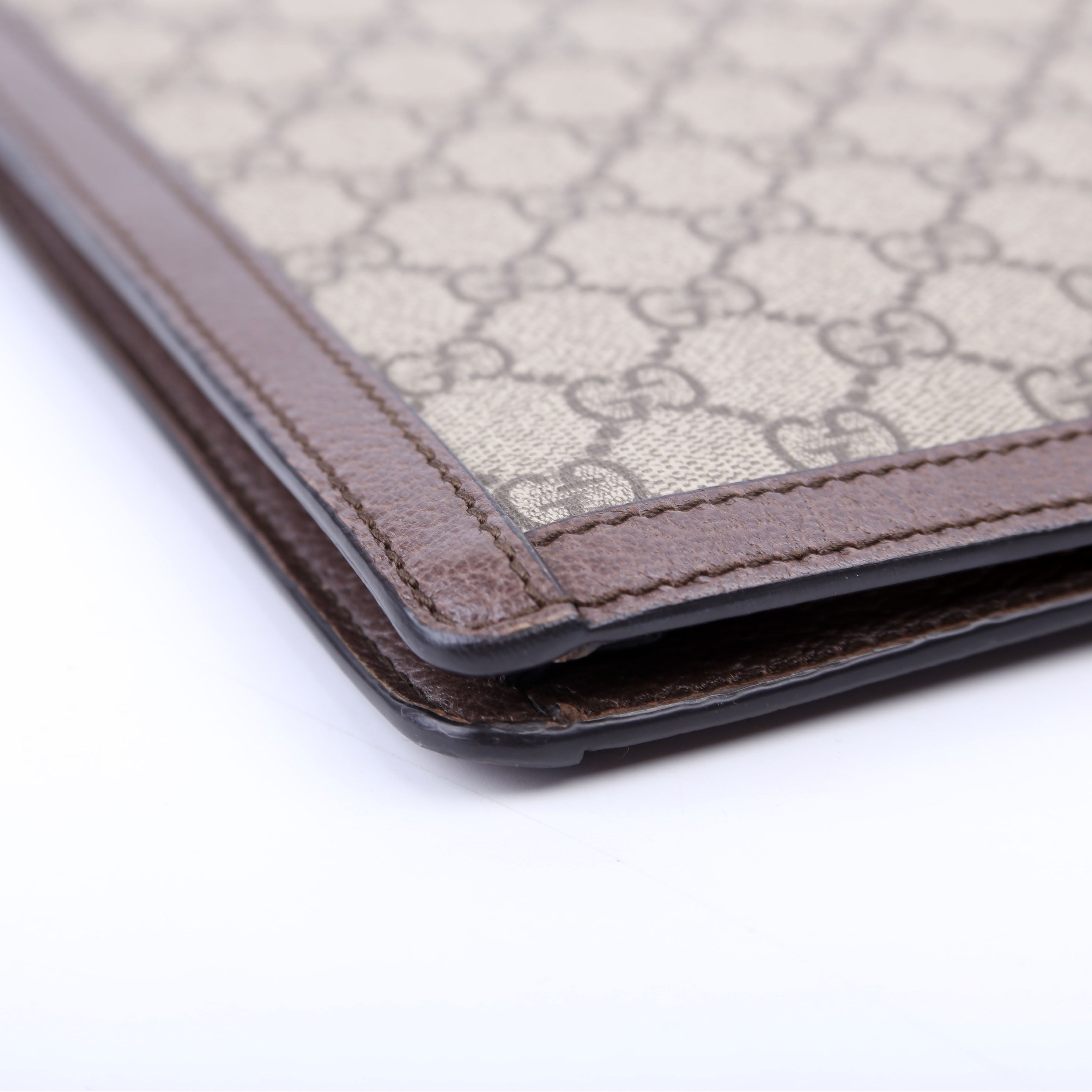 523359 GG Supreme Ophidia Portfolio Clutch Brown
