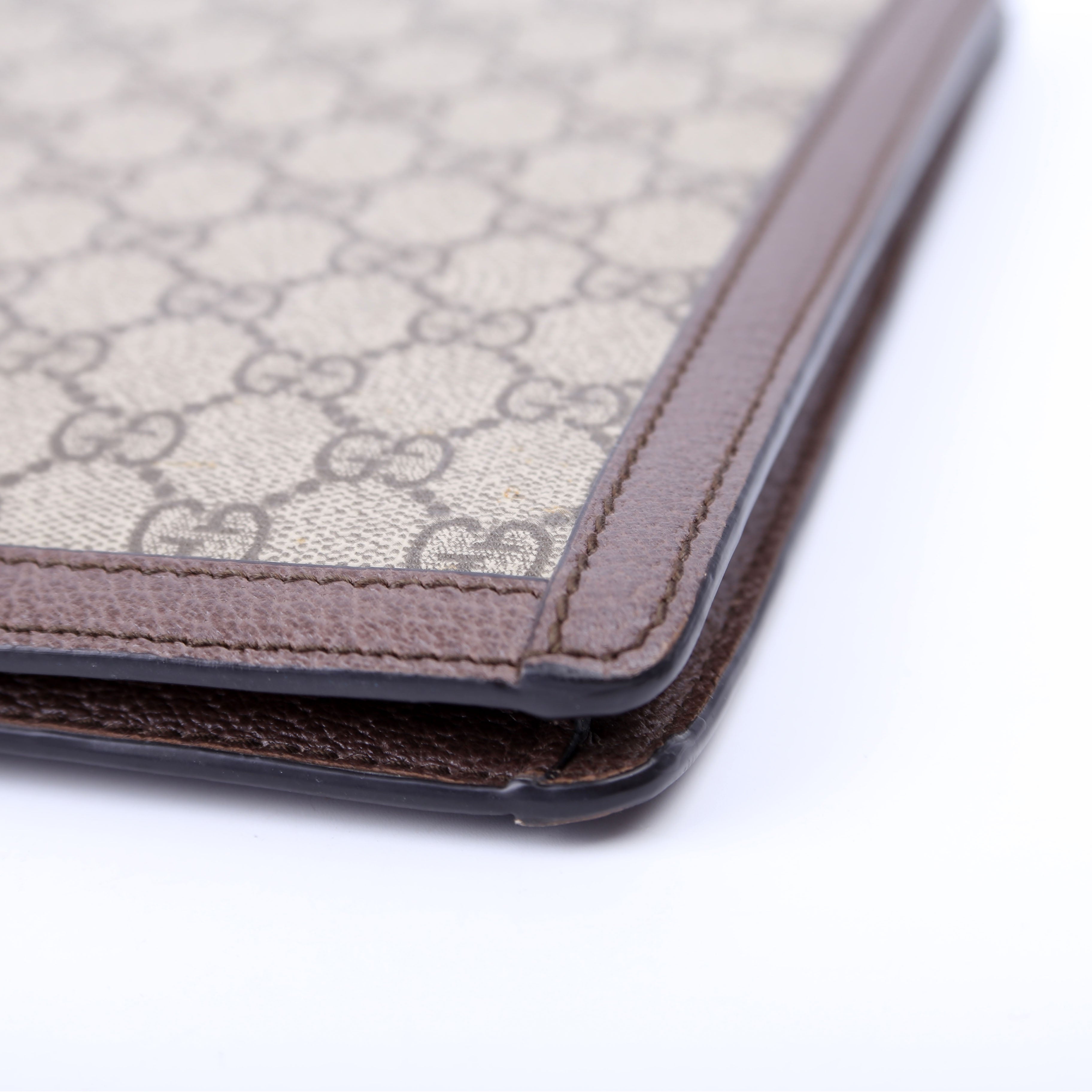 523359 GG Supreme Ophidia Portfolio Clutch Brown